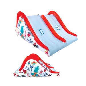 PVC Inflatable Pool Water Slide <b>9</b>*7*4 FT <b>for</b> 2 Person Play Inground Pool <b>for</b> Kids and Adults Backyard <b>Game</b> Swimming Pool Fun - Product Image 1