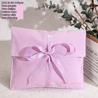 Kantong Kemasan Hadiah Beludru Pink Mewah dengan Pita, untuk Bundel Rambut, Notebook, Bingkai Foto, dan Tas Penyimpanan Amplop Beludru
