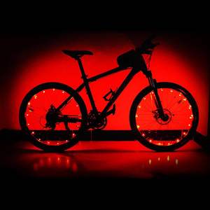 Luz LED para Rueda de Bicicleta, Color Rojo, para Ciclismo Nocturno, Alimentada por Batería, Montaje en el Cuadro Trasero, Linterna, Accesorio para Bicicleta - Product Image 1