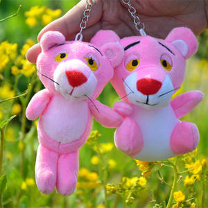 Venta al por mayor Ins for Pink Panther Doll Cute Small Size Super Soft Plush Bear Naughty Mini Pendant Wedding Toy - Product Image 1
