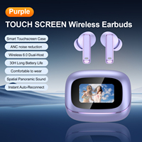 Écouteurs sans fil intra-auriculaires YXG-24 de haute qualité avec écran tactile LED couleur de 1,47 pouce et suppression du bruit