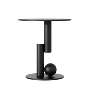 Table basse d'appoint en métal doré et noir, style moderne minimaliste de luxe, pour le bureau à domicile ou le salon