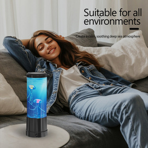 Hot bán điện tưởng tượng sứa Đèn vòng với 7 màu sắc thay đổi thư giãn tâm trạng ánh sáng LED sứa Aquarium dung nham đèn - Product Image 2