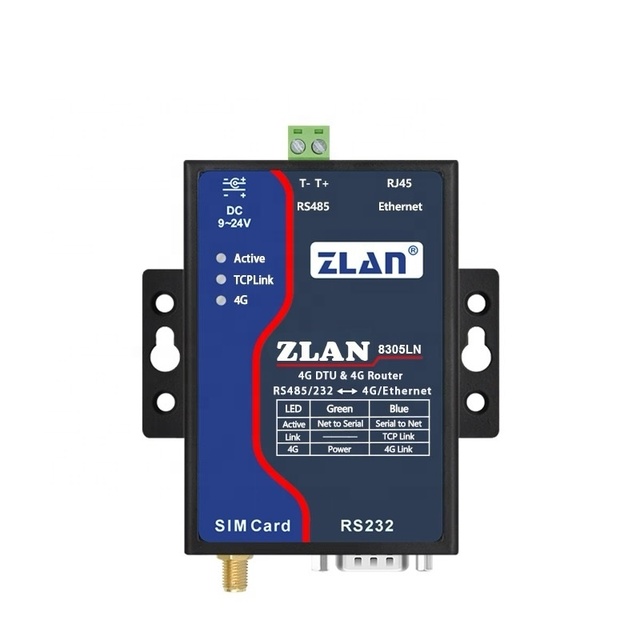 ZLAN8305LN Industrial 4G DTU Gateway RS232-RS485 to 4G-Ethernet Serial Server Module