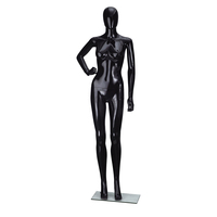 Fábrica al por mayor tamaño real de tela de plástico de cuerpo completo maniquí femenino negro
