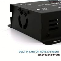 Convertisseur abaisseur de tension M-PULL WFI3780 24V vers 12V, sortie simple 30A 360W, alimentation électrique noire 12x8.5x4cm