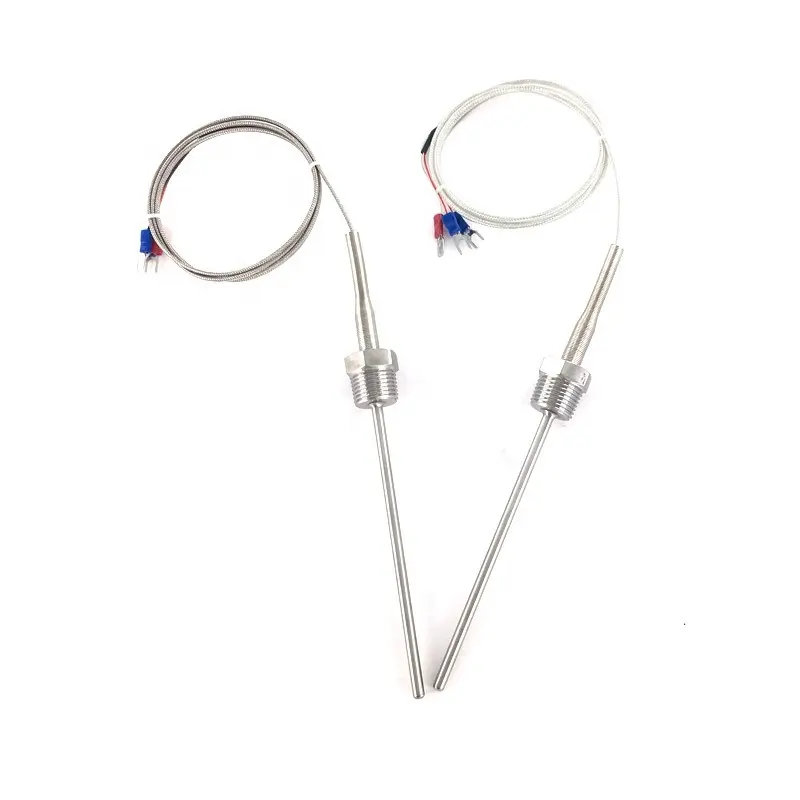 חיישן טמפרטורה rtd pt100 של 3 חוטים מסוג thermocouple מסוג k