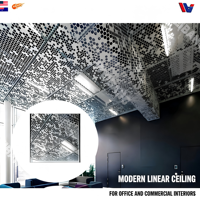 Panneaux de plafond perforés en aluminium sur mesure, design industriel, surface anodisée pour immeuble de bureaux