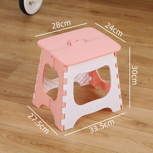 <b>Plastic</b> Folding <b>Stool</b> 28x24x39cm Foldable Square Chair For Garden Indoor Outdoor Use - Product Image 4