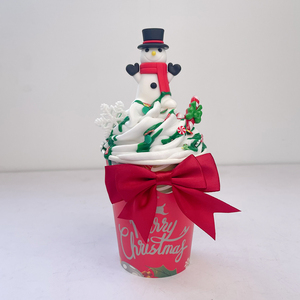 6.9 Inch Realistic Artificial Dessert Ornament Christmas Green Paper Cup Ice Cream Fake Physical Model Festive Plastic Crafts - Product Image 6