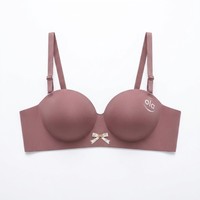 Nouveau Soutien-Gorge Push-Up Sans Coutures Entièrement Rond 2026, Sans Armature, Motif Écossais, Boucle Nœud, Logo Ola, Bretelles Larges, Doux et Confortable pour Usage Quotidien