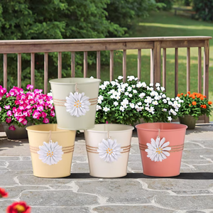 Vasi per Fiori in Ferro Ecologici a Forma di Tazza di Caffè, Resistenti e Verniciati a Polvere, Fioriere Sospese per Decorazione Casa e Giardino - Product Image 4