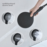Panneau de douche cascade contemporain colonne murale lumière LED système de douche cascade avec température numérique