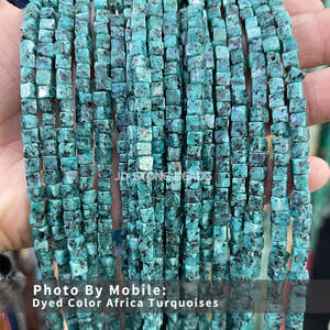 Cuentas de <span class=keywords><strong>piedra</strong></span> de ágata de forma cuadrada de cuarzo rosa Natural, 4x4mm, para hacer collares y pendientes - Product Image 4