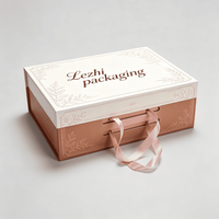 Caja de Regalo Magnética Plegable de Cartón Pequeña, Ecológica, de Lujo, Única, con Logotipo Personalizado, Cierre Magnético y Cinta