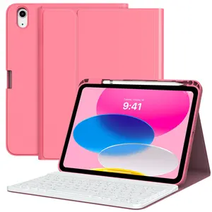 MoKo Perfect Fit Smart Connect Bluetooth sans fil clavier couverture tablette clavier étui pour iPad 10e génération 2022 10.9