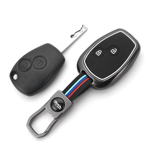 Coque de <span class=keywords><strong>protection</strong></span> pour clé de voiture <span class=keywords><strong>Renault</strong></span> Duster, 2 ou 3 boutons, en silicone, alliage de zinc et métal - Product Image 1