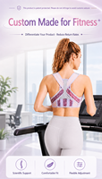 Correcteur de posture dorsal en maille respirante, soutien flexible pour les épaules, pour femmes, fitness, entraînement en salle de sport, fabricant en gros