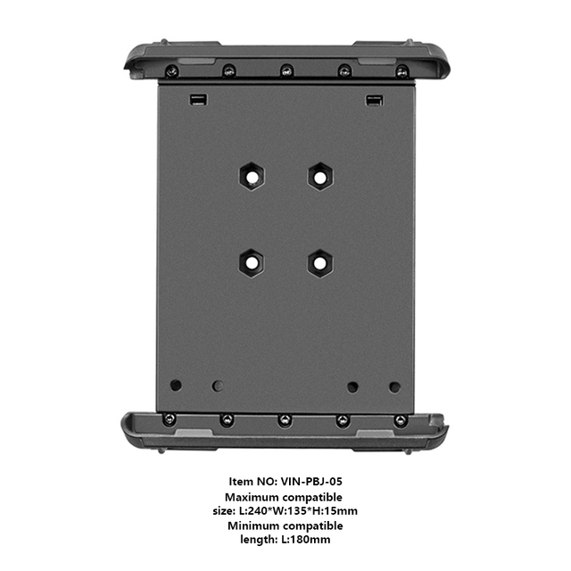 Velpaw Llc Motorcycle Outdoor Riding GPS Holder Tablet PC Stand Spring Loaded Secure Adjustable Plastic for 7"-8" /iPad Bracket