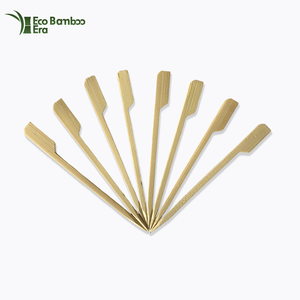 Palillos de bambú desechables de 9 cm <span class=keywords><strong>con</strong></span> cuerpo amarillo, estilo clásico, <span class=keywords><strong>con</strong></span> extremo tipo paleta, mini Teppo, para alimentos finos, al por mayor - Product Image 1