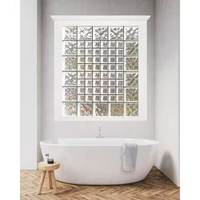 Bloc de verre dépoli ultra-transparent résistant aux chocs, ignifuge, pour mur-rideau et salle de bain