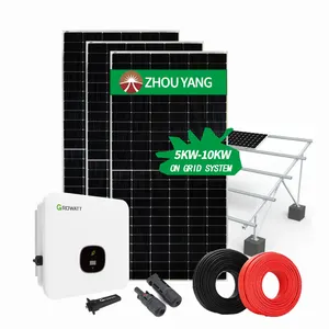 Sistem tenaga surya 5kW 6KW 10KW, sistem tenaga surya, desain pabrik rumah, energi sistem surya