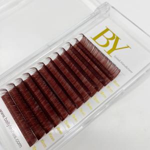 Plateaux à <span class=keywords><strong>cils</strong></span> personnalisés en plastique rose, vegan, effet vison, velours, soie foncée, extensions de <span class=keywords><strong>cils</strong></span> en cachemire 0.07 D Curl, doux avec base lâche - Product Image 3