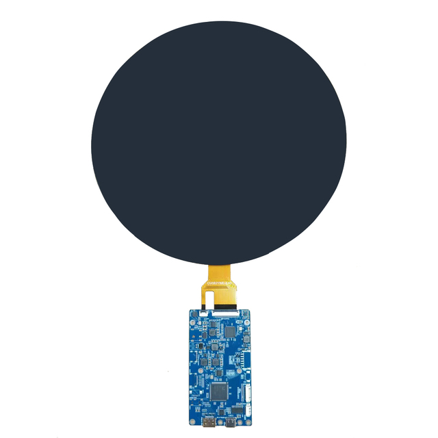 8 Inch 1080x1080 Circular TFT IPS LCD Display with MIPI to HD-MI Port Board Touch Screen Function