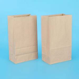 Sac en papier kraft brun personnalisé avec votre propre logo, sans poignée, qualité alimentaire, fournisseur d'usine chinoise. - Product Image 2