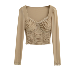 <span class=keywords><strong>Camiseta</strong></span> Sexy <span class=keywords><strong>de</strong></span> <span class=keywords><strong>Encaje</strong></span> sin <span class=keywords><strong>Tirantes</strong></span> para Mujer - Product Image 5