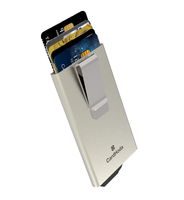 Porte-cartes automatique CardHoda, fin et élégant en aluminium, 6 pouces, anti-RFID, léger, 8 mm d'épaisseur, 50 g, multifonction, sans fermeture