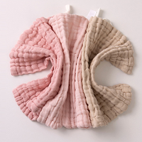 High Quality 30*30 cm Soft Cotton Face Towel Wholesale Natural Baby Burp Newborn Baby Face Towel Muslin Baby Wash Cloth