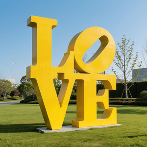 Индивидуальные современные металлические скульптуры из нержавеющей стали с буквами, сварные скульптуры «ЛЮБОВЬ», декор для свадеб и улицы - Product Image 2