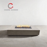 Artisan de table de feu à combustion propre fabriqué à partir de calcaire naturel en béton armé haute performance