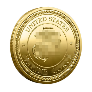 Gedenkmunt van de Amerikaanse Marine, zinken legering, dubbelzijdig, gepatineerd, verzamelobject, op maat ontworpen. - Product Image 3