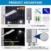 Lampadaires solaires LED COVEDA, prix de gros, éclairage extérieur IP66 30W 50W 100W 150W 200W