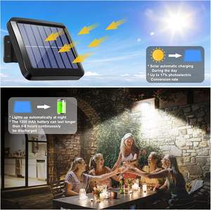 Lámpara Solar Ultra Brillante con Sensor de Movimiento para Pared, IP65 Impermeable, 6000K Luz de Día, Luz de Seguridad Separable para Porche, Patio, Terraza - Product Image 3