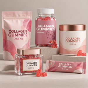 Bonbons gélifiés au collagène 2000mg à la fraise, complément alimentaire, formule personnalisée, usine OEM ODM - Product Image 5