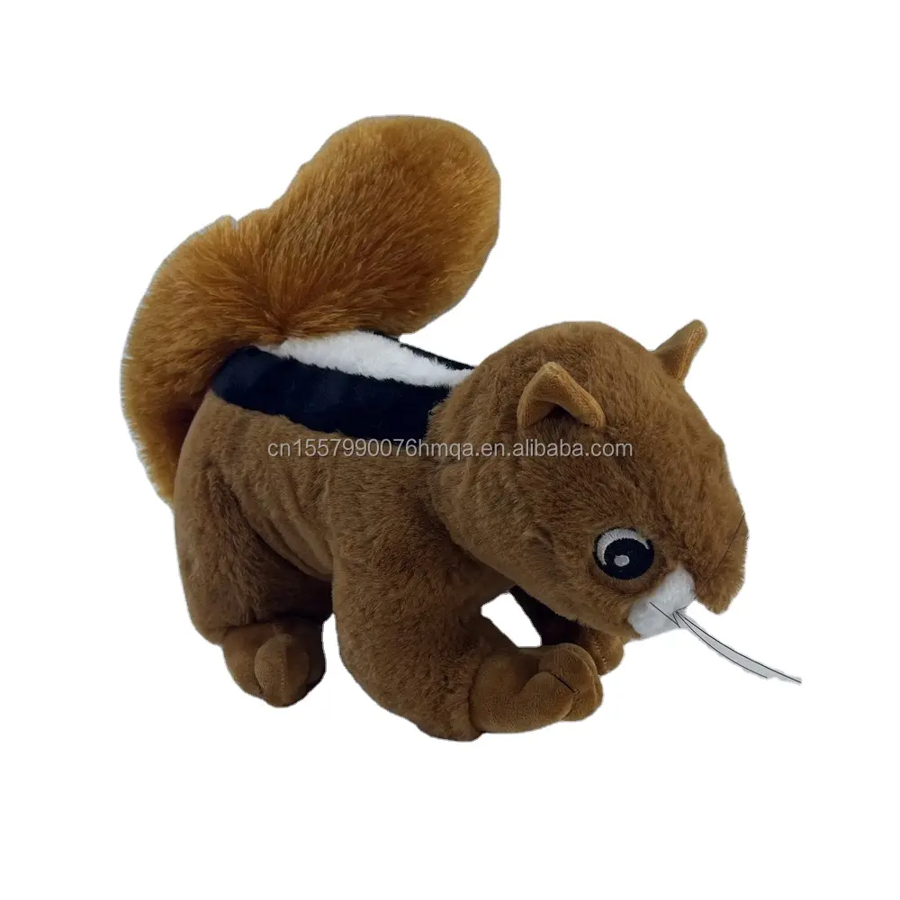 Wholesale Custom Simulation Animals Plush Soft Squirrel Toys Cute Lifelike Animal Toys