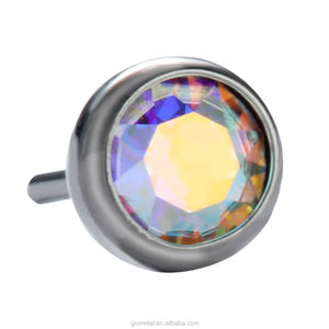 Giometal ASTM F136 <span class=keywords><strong>titanio</strong></span> <span class=keywords><strong>piercing</strong></span> disco Set fine Tragus Helix conch labret Daith Threadless gioielli per il corpo all'ingrosso - Product Image 4