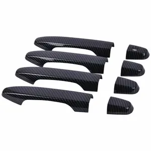 Carbon Fiber Style Door Handle Cover For Honda Civic 2015 Door Handle Bowl Protector Cover Sticker