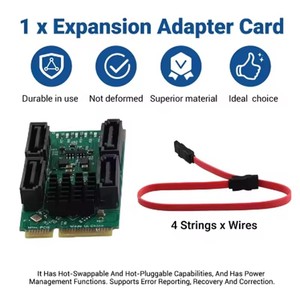 Nueva Tarjeta de Expansión Mini PCI-<span class=keywords><strong>E</strong></span> a SATA3.0, Tarjeta de Puerto Serial SATA, Tarjeta de Expansión de Disco Duro Mini PCI-<span class=keywords><strong>E</strong></span> de 2 y 4 Puertos - Product Image 6