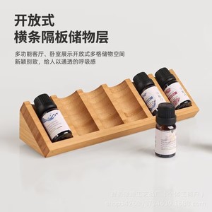 Organizador de aceites esenciales de madera maciza con 6 compartimentos, organizador de almacenamiento de bambú para exhibir aceites esenciales, organizador de escritorio - Product Image 5
