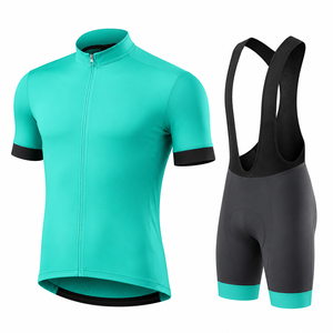 Conjunto de Jersey de Ciclismo Personalizado de Manga Corta, Sublimación en Blanco para Logotipo, Absorbe la Humedad, Uniforme de Ciclismo de Carretera para Verano - Product Image 3