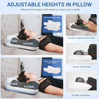 Oreiller CPAP pour dormir, soutien ergonomique du cou à hauteur réglable, oreiller en mousse à mémoire de forme pour les utilisateurs de CPAP souffrant d'apnée du sommeil