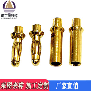 Gold Plated Banana Plug 2.5 4.0mm Quick Disconnect <b>Terminal</b> Connector Brass Pin Socket Series For Battery Wiring - Product Image 5