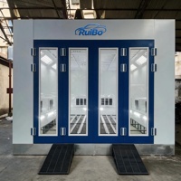 Industrielle Autolackierkabine mit Fluoreszenz- und LED-Beleuchtungssystem |   RuiBo Geschlossene Autolackierstation