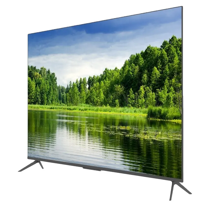 LCD TV โรงงานขายส่งราคา 32 ถึง 55 นิ้วโทรทัศน์จอแบน 55 นิ้ว Android สมาร์ททีวี 4K Ultra HD LED TV พร้อม Wifi