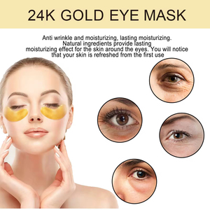 Wholesale <b>Eye</b> Gel <b>Pads</b> Dark Circle Hydrogel Crystal 24K Gold Collagen Korean <b>Eye</b> Mask Under <b>Eye</b> Patch - Product Image 6