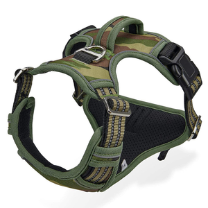 FishPrincess通気性ファッション犬用ハーネスリースセットヘビーデューティ戦術ペットベスト反射パッドアクティブ犬用 - Product Image 5